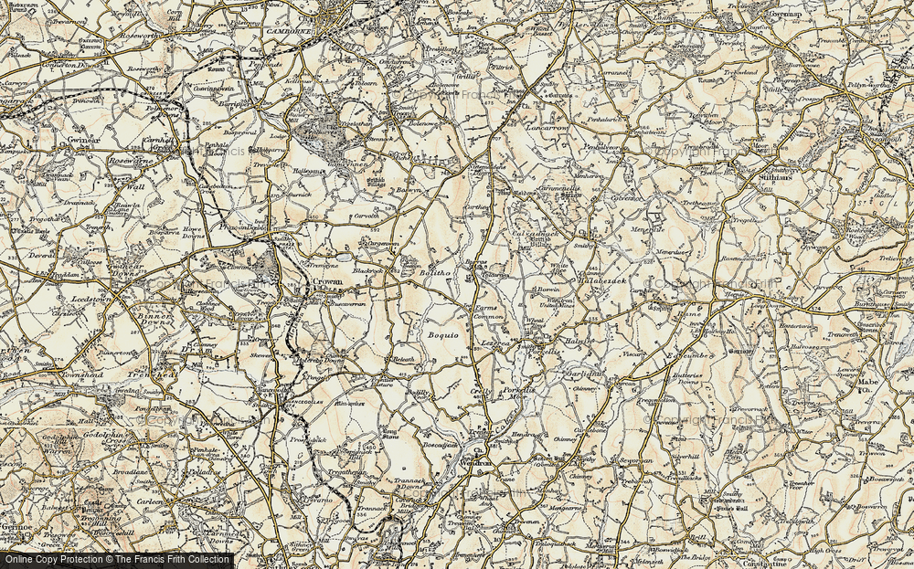 Old Map of Burras, 1900 in 1900