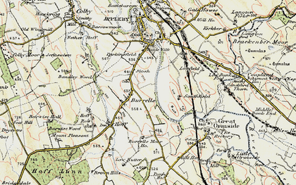 Old map of Burrells in 1901-1904