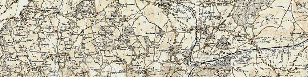 Old map of Burridge in 1898-1899