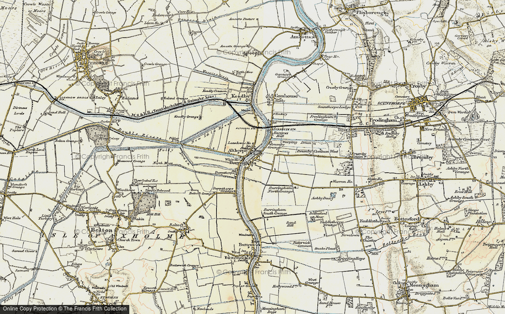 Old Map of Burringham, 1903 in 1903