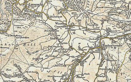 Old map of Burrow in 1898-1900