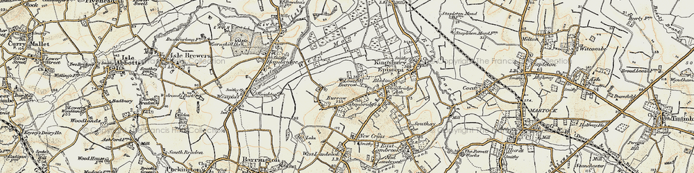 Old map of Burrow in 1898-1900