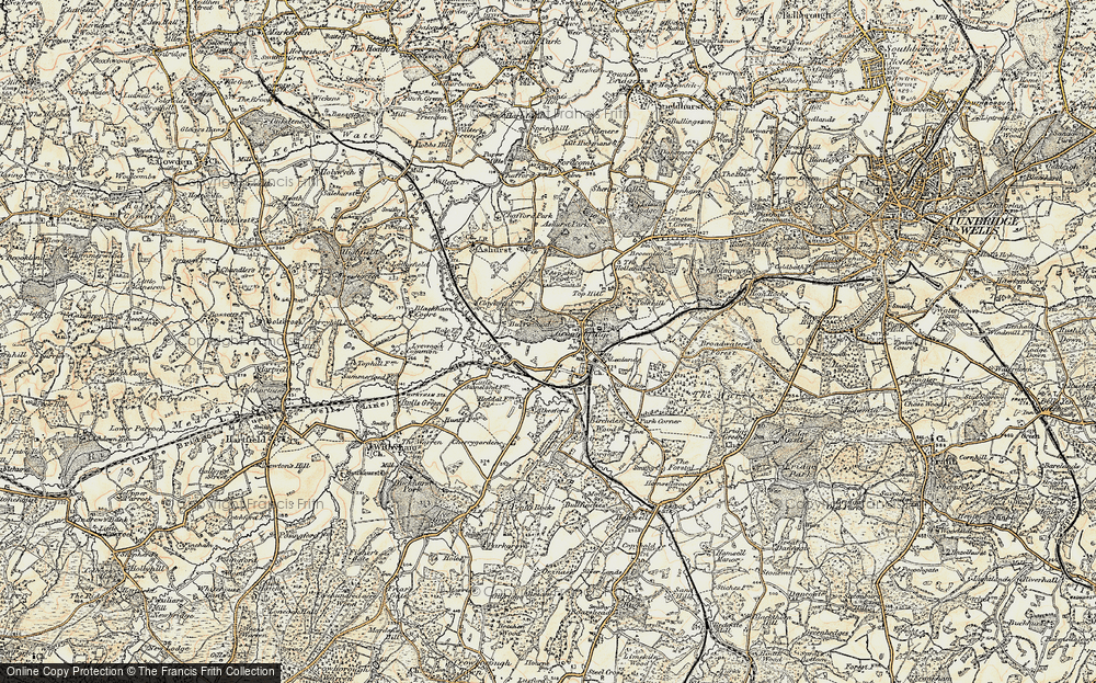 Old Map of Burrswood, 1897-1898 in 1897-1898