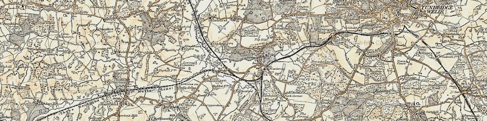 Old map of Burrswood in 1897-1898