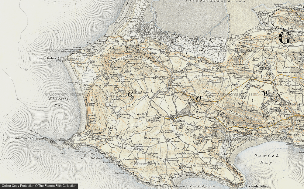 Old Map of Burry, 1900-1901 in 1900-1901