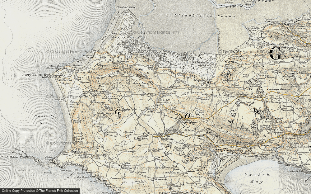 Old Map of Burry Green, 1900-1901 in 1900-1901