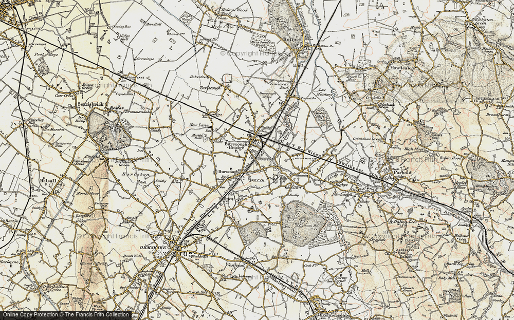 Old Map of Burscough Bridge, 1902-1903 in 1902-1903