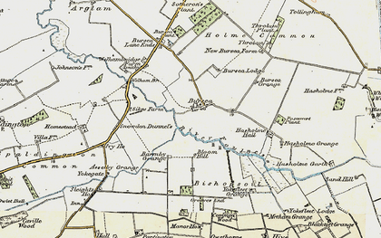 Old map of Bursea Ho in 1903