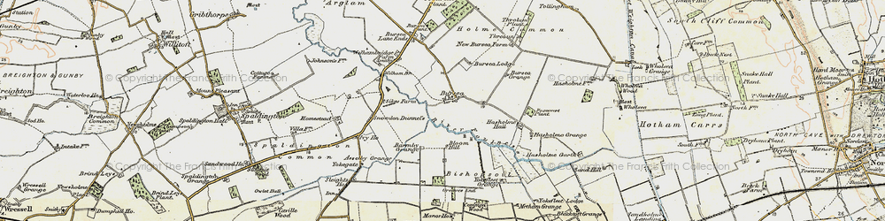 Old map of Bursea Ho in 1903