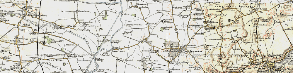 Old map of Aldermen's Gorse in 1903