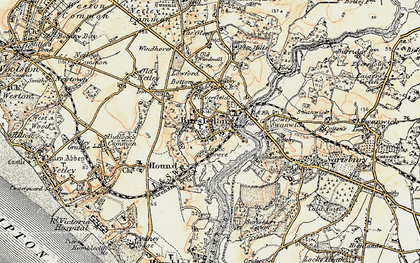 Old map of Bursledon in 1897-1909