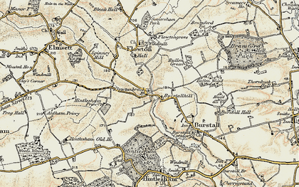 Old map of Burstallhill in 1898-1901