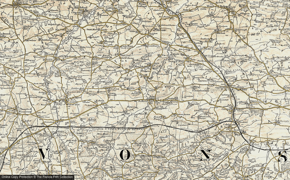 Old Map of Burston, 1899-1900 in 1899-1900