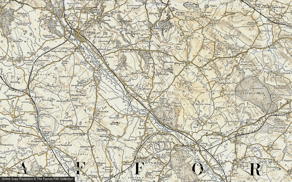 Old Map of Burston, 1902 in 1902