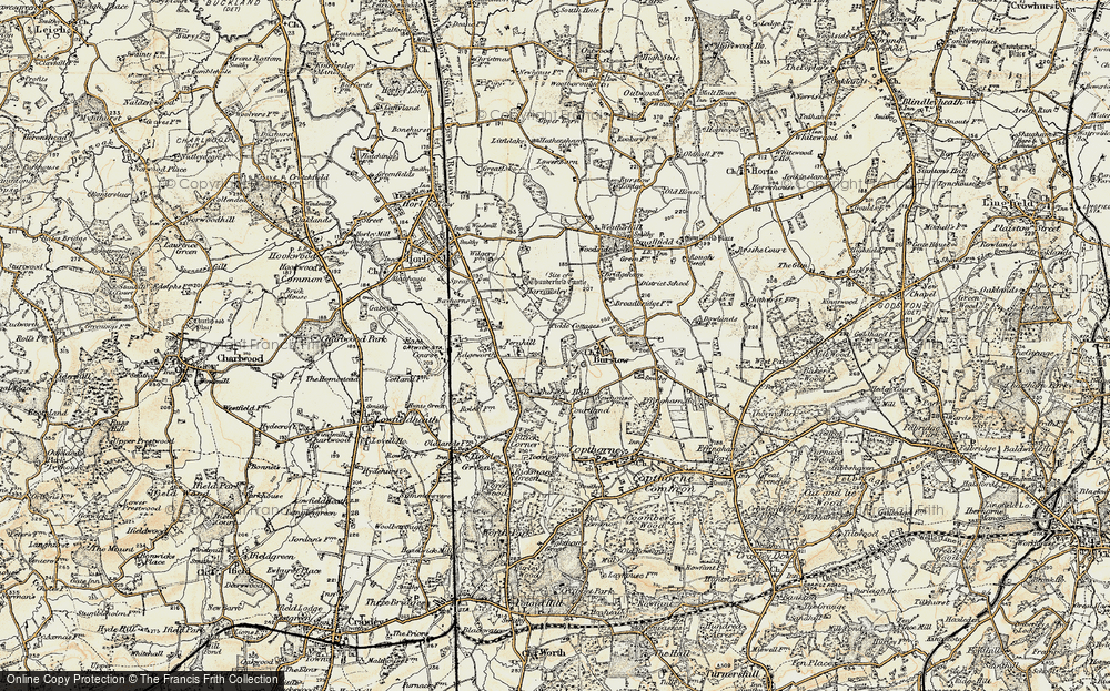 Old Map of Burstow, 1898-1902 in 1898-1902
