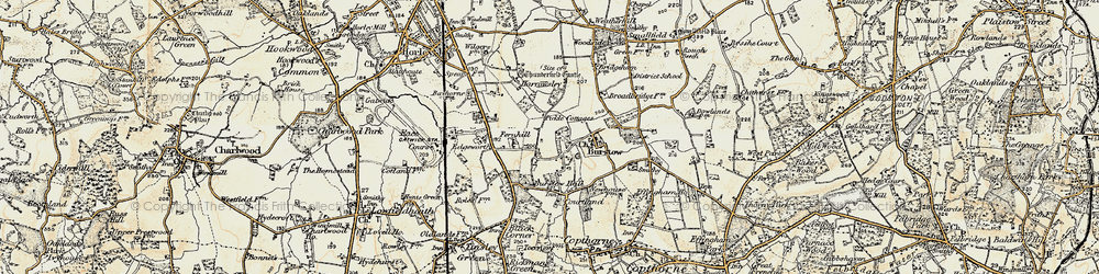 Old map of Burstow in 1898-1902