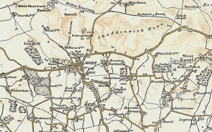 Old map of Burton in 1897-1899