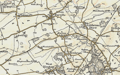 Old map of Burton in 1898-1899