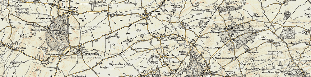 Old map of Burton in 1898-1899