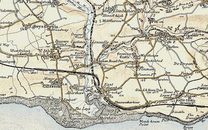 Old map of Burton in 1899-1900