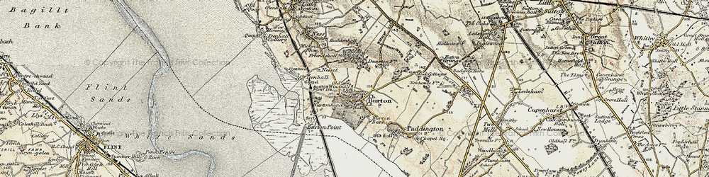 Old map of Burton Point in 1902-1903