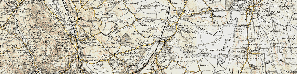 Old map of Burton in 1902-1903