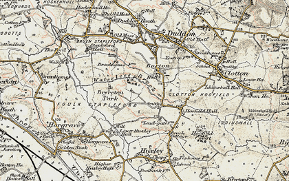 Old map of Burton in 1902-1903