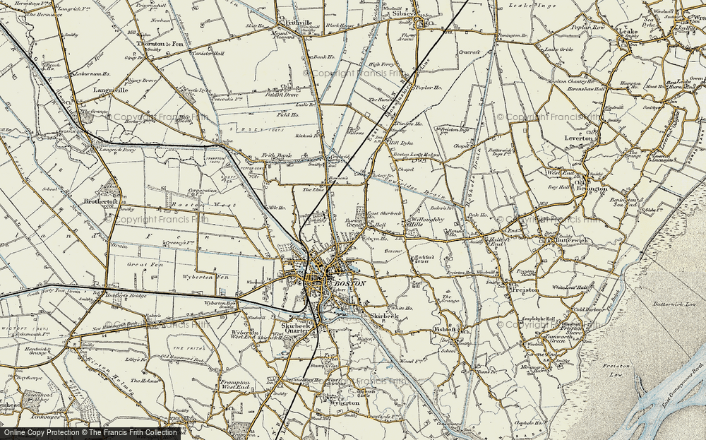 Old Map of Burton Corner, 1901-1902 in 1901-1902