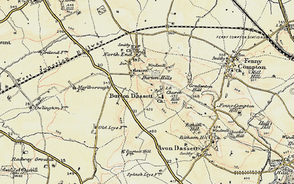 Old map of Burton Hills in 1898-1901