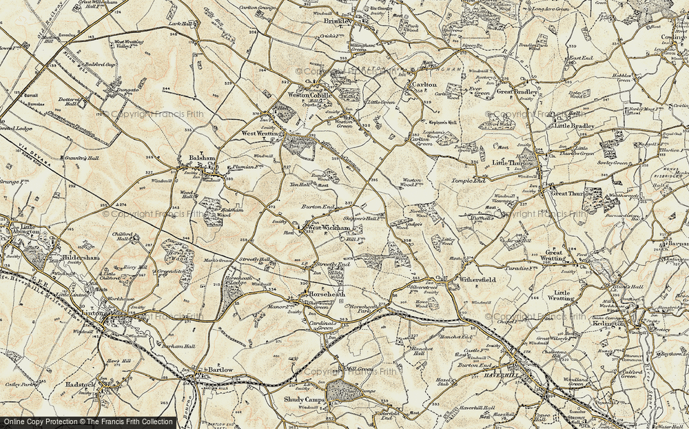 Old Map of Burton End, 1899-1901 in 1899-1901