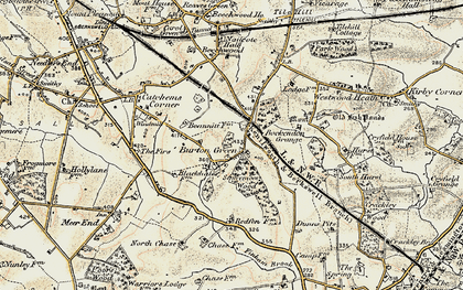 Old map of Bockendon Grange in 1901-1902