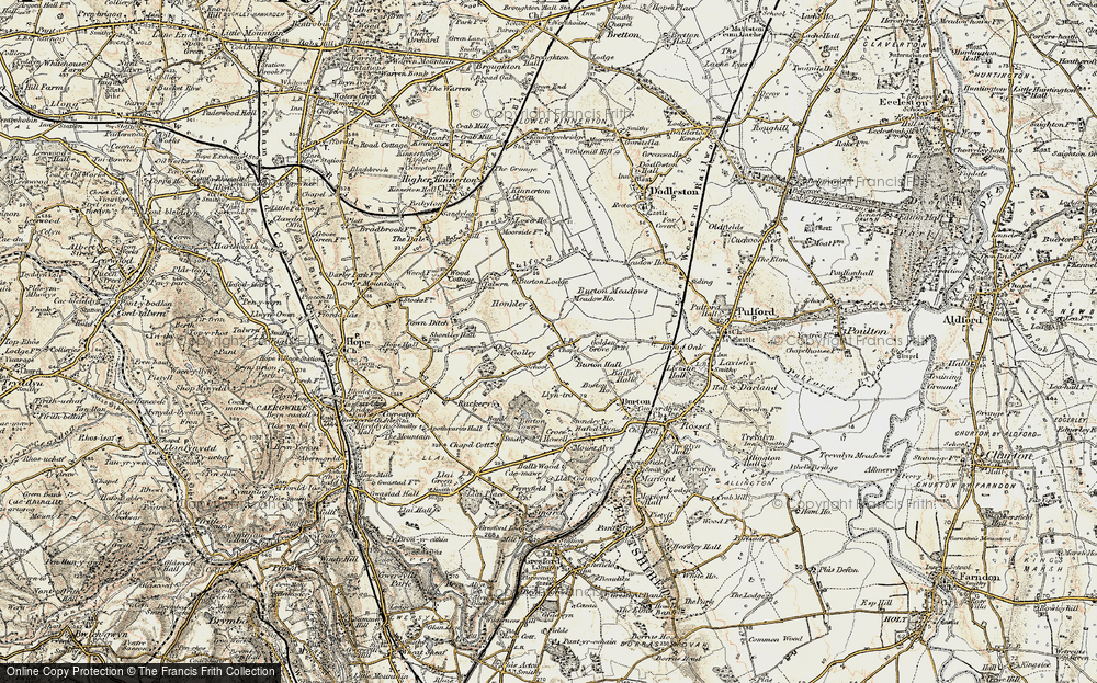 Old Map of Burton Green, 1902-1903 in 1902-1903