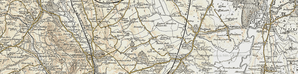 Old map of Burton Green in 1902-1903