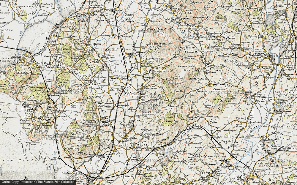 Old Map of Historic Map covering Burton Service Area in 1903-1904