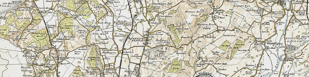 Old map of Burton-in-Kendal in 1903-1904