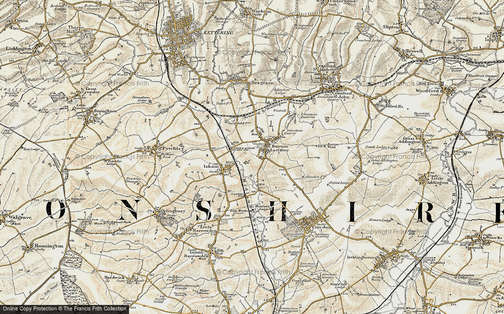Old Map of Burton Latimer, 1901-1902 in 1901-1902
