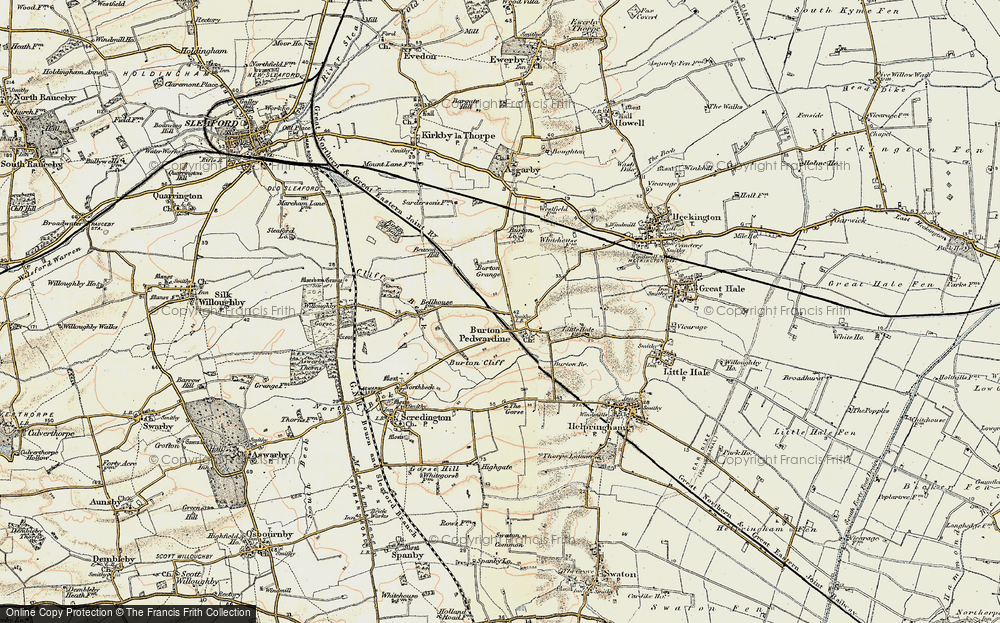 Old Map of Burton Pedwardine, 1902-1903 in 1902-1903