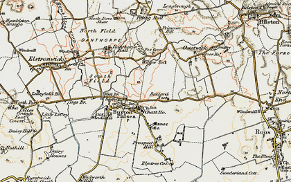 Old map of Willow Toft Fox Covert in 1903-1908