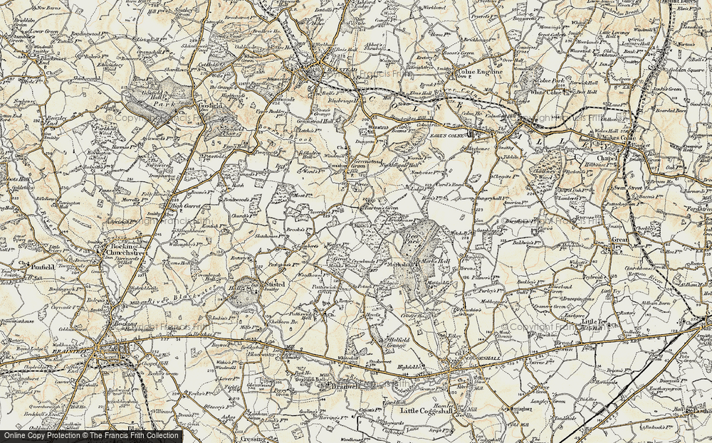 Old Map of Burton's Green, 1898-1899 in 1898-1899