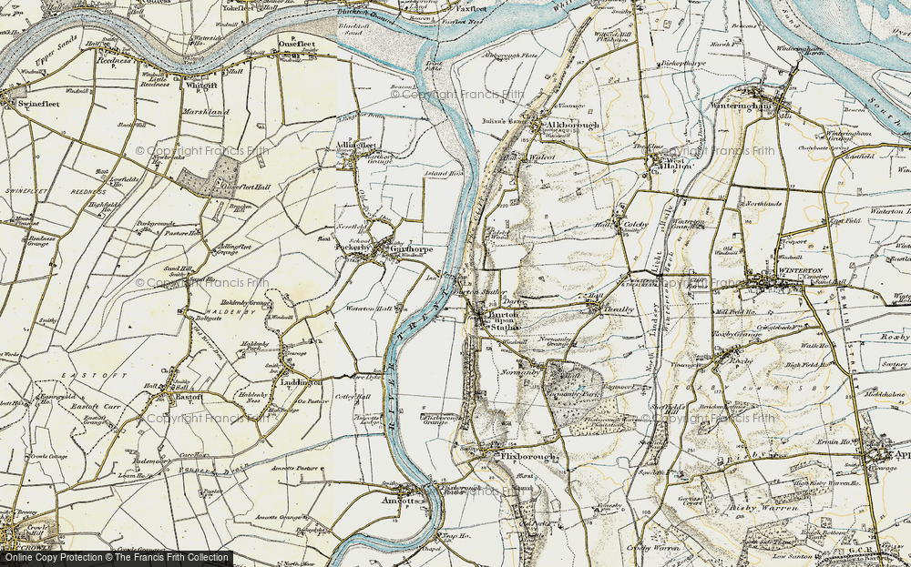 Old Map of Burton Stather, 1903 in 1903
