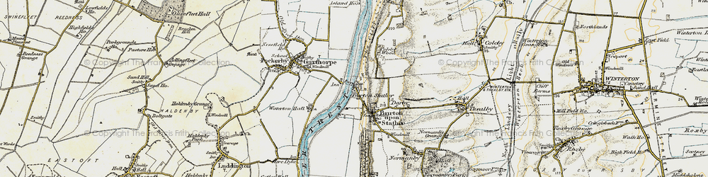 Old map of Burton Stather in 1903