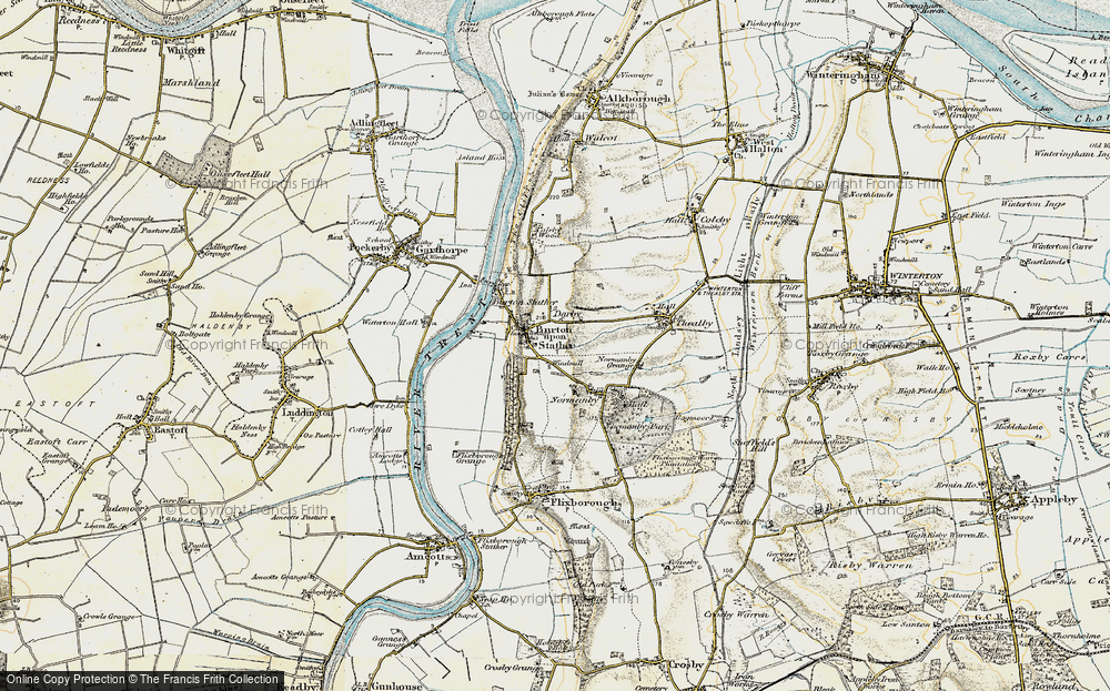 Old Map of Burton upon Stather, 1903 in 1903