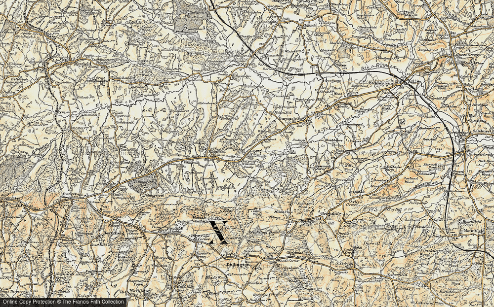 Old Map of Burwash Weald, 1898 in 1898