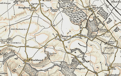 Old map of Burwell in 1902-1903