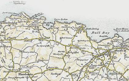 Old map of Burwen in 1903-1910