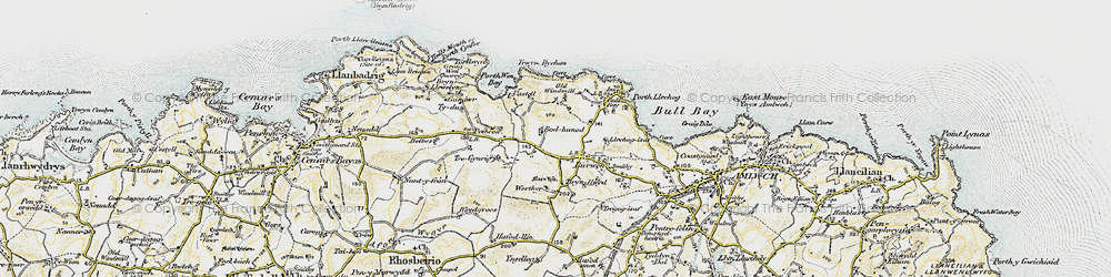 Old map of Bryn Llwyd in 1903-1910