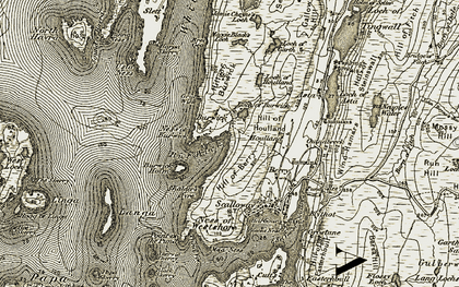 Old map of Bur Wick in 1911-1912