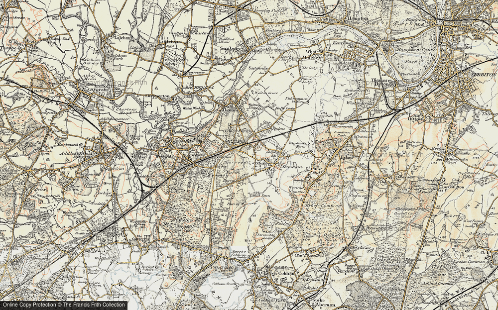 Old Map of Burwood Park, 1897-1909 in 1897-1909