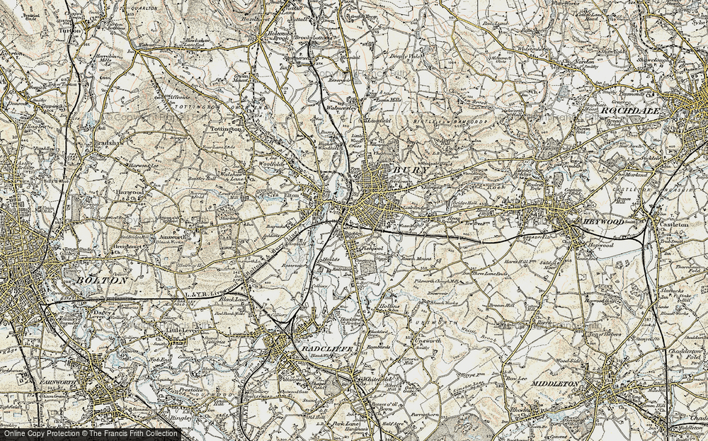 Old Map of Bury, 1903 in 1903