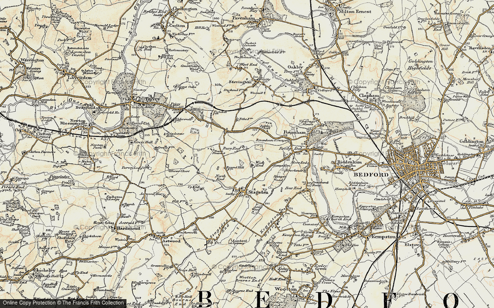 Old Map of Bury End, 1898-1901 in 1898-1901